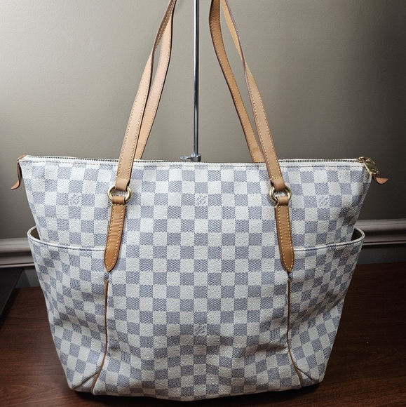 Auth Louis Vuitton Totally GM azur shoulder totes bag - Picture 2 of 12